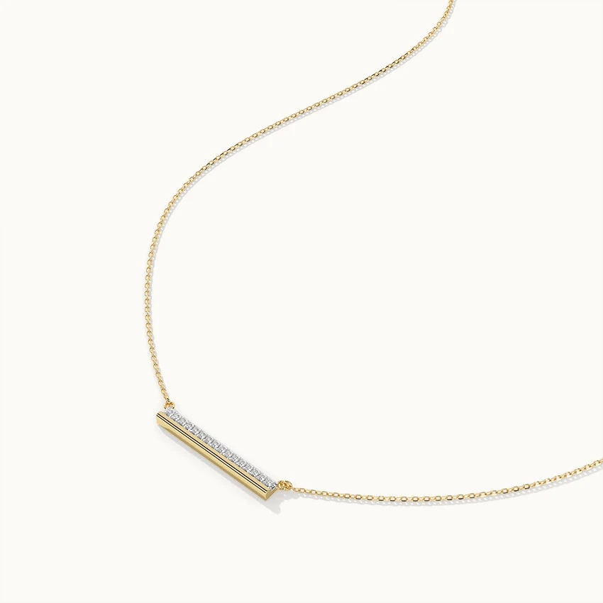 Diamond Bar Necklace - Image 6