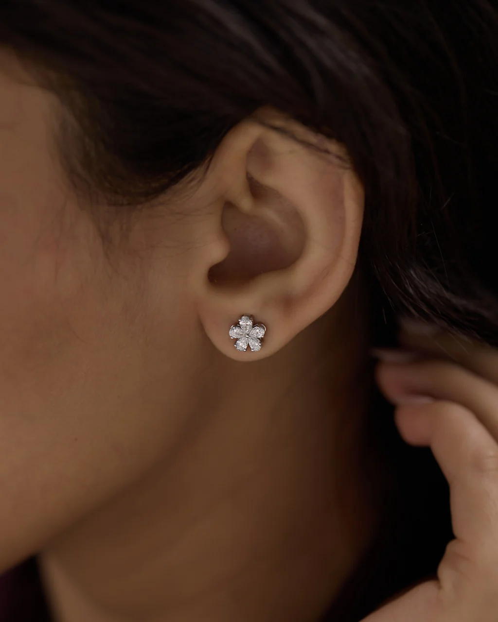 Diamond Blooming Sparkle Studs - Image 2
