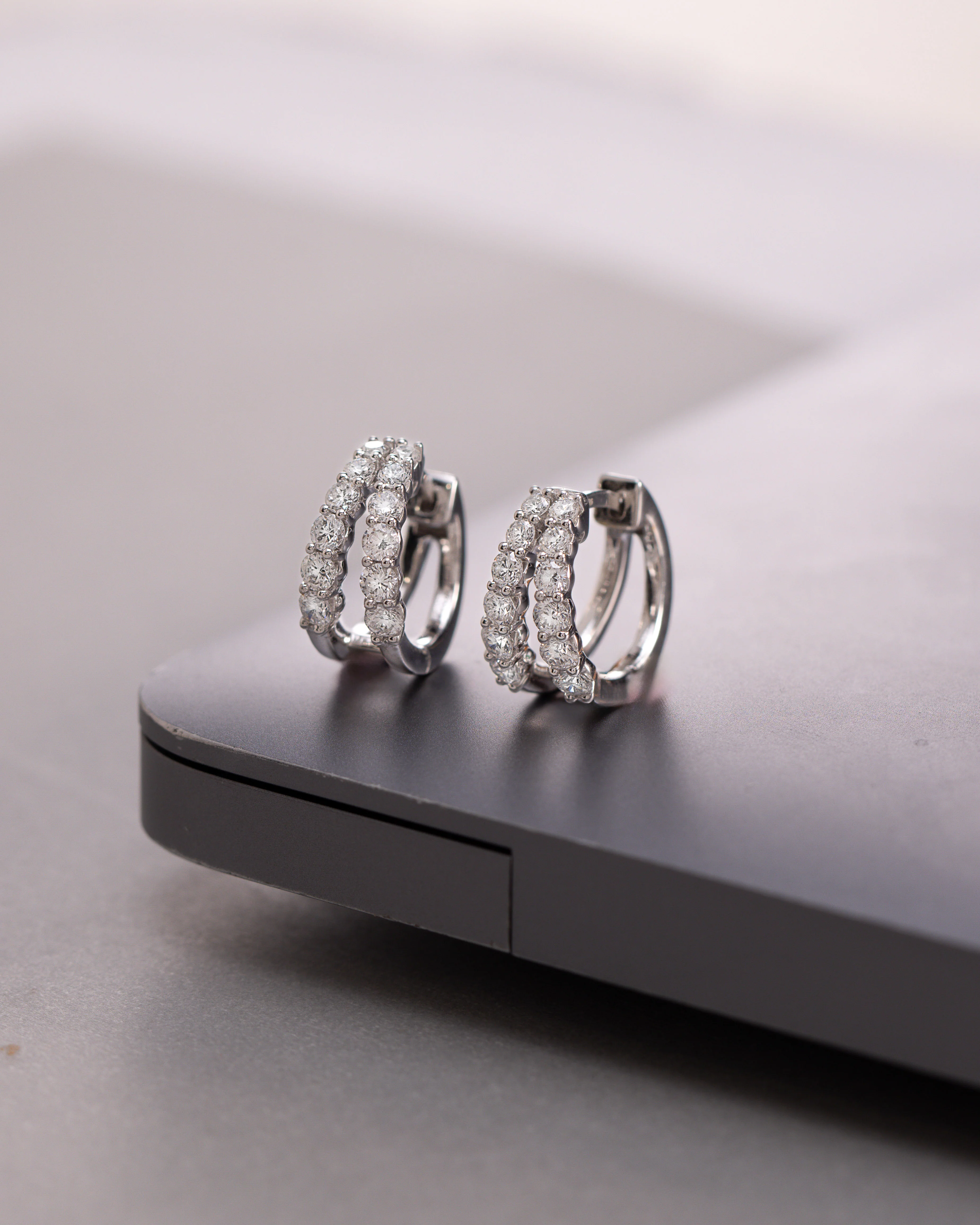 Diamond Inverted V Hoops - Image 5