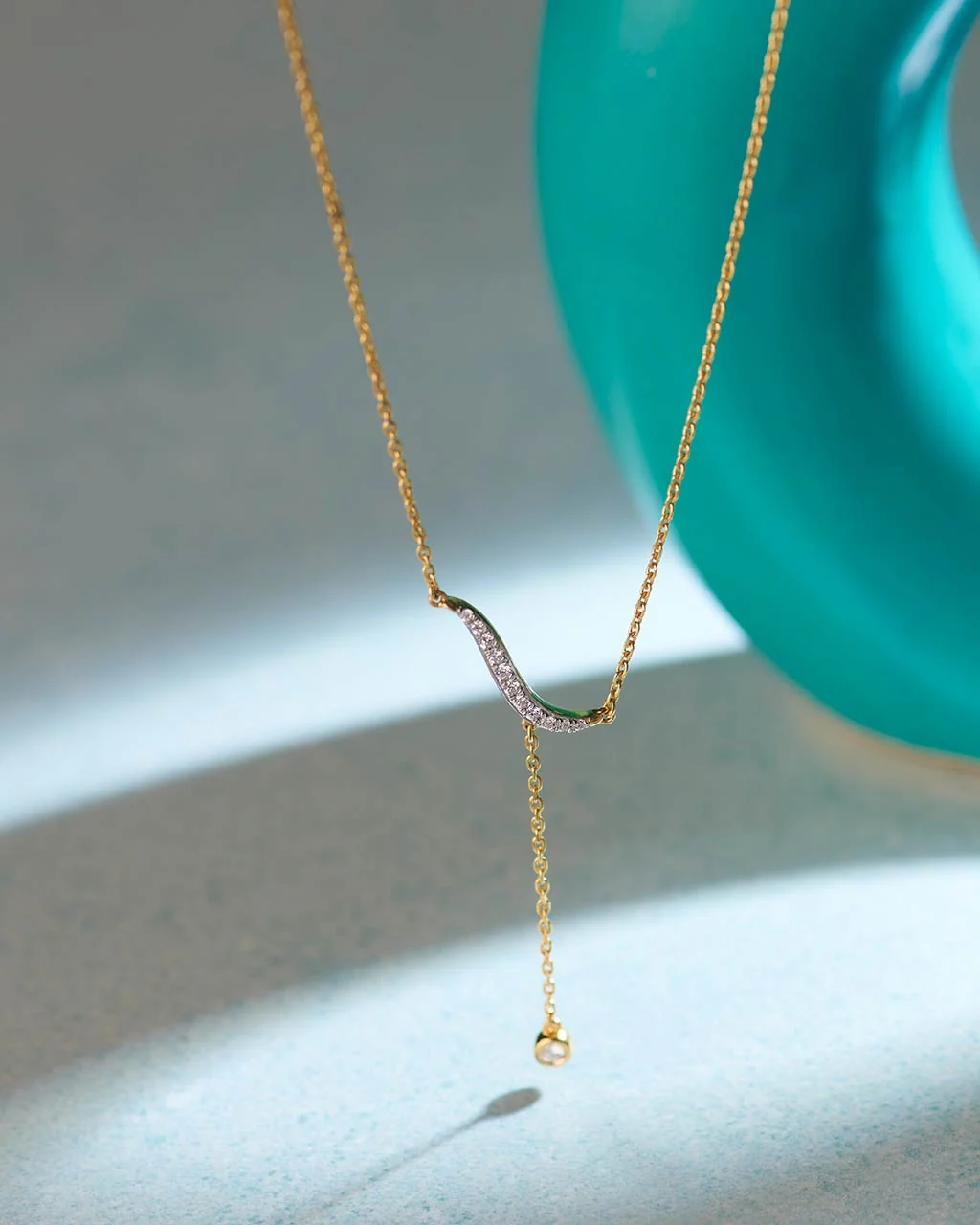 Diamond Lariat Necklace - Image 5