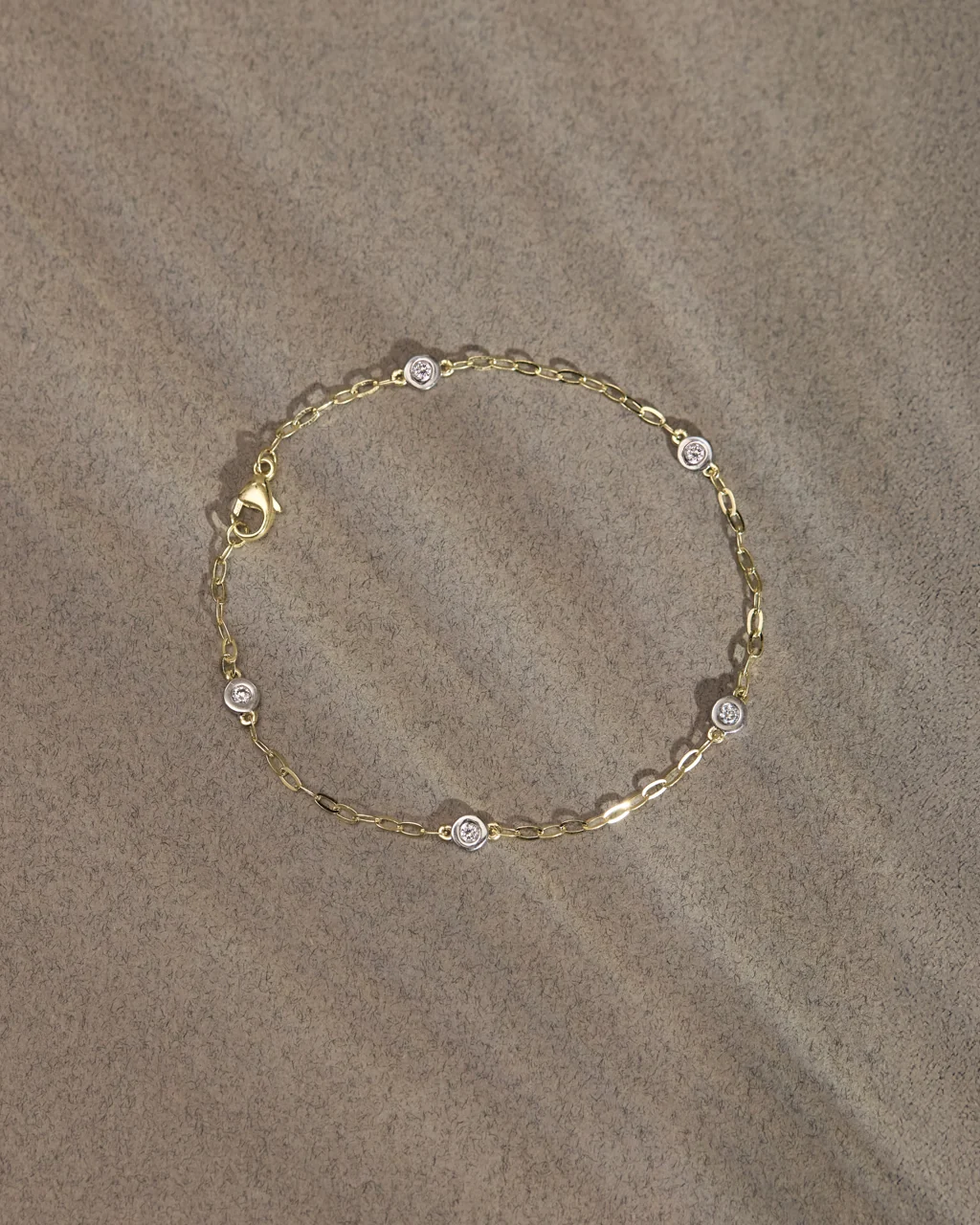 Diamond Station Chain Bracelet - Image 5