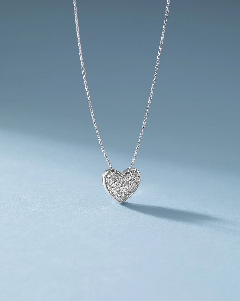 Diamond Studded Heart Necklace - Image 5