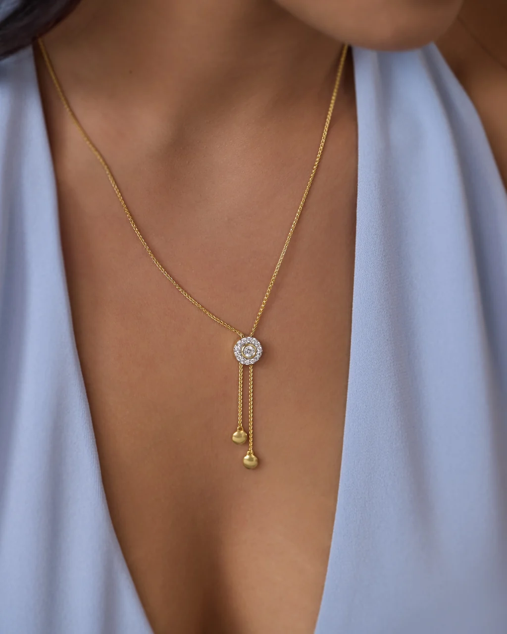 Diamond Vibe Lariat Necklace - Image 2