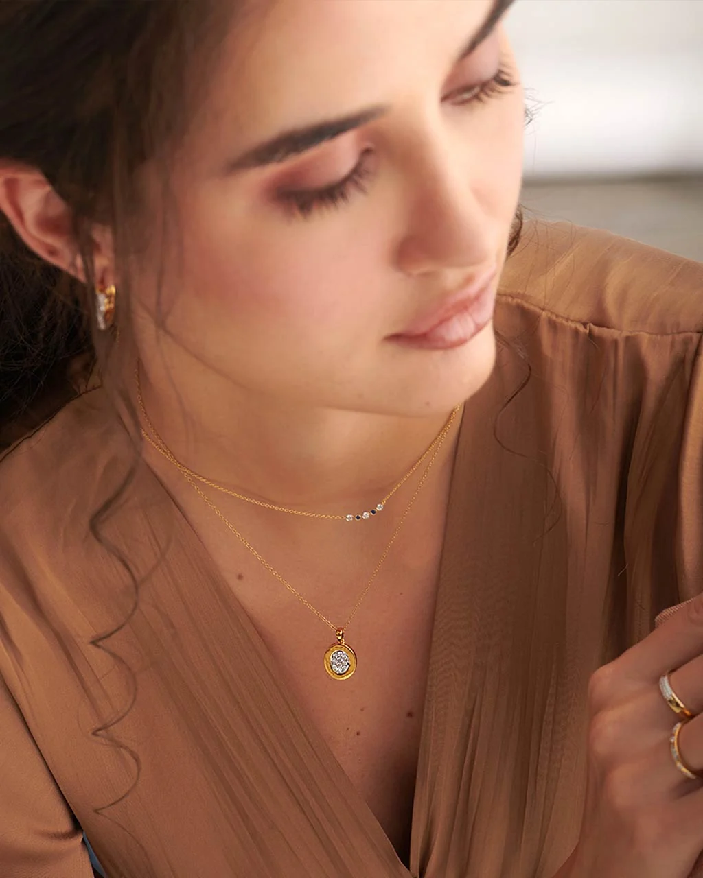 Disc Diamond Necklace - Image 4
