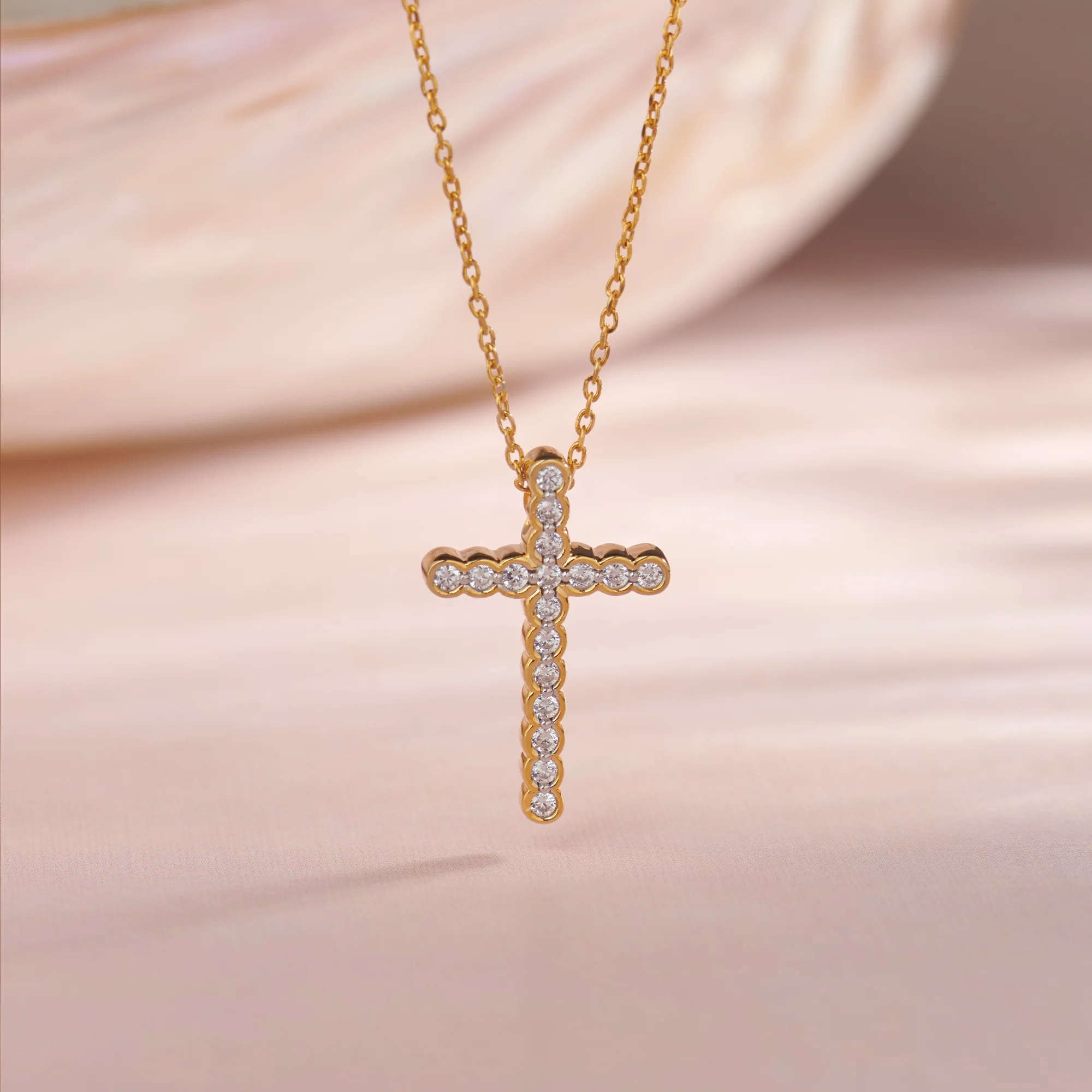 Divine Diamond Cross Necklace