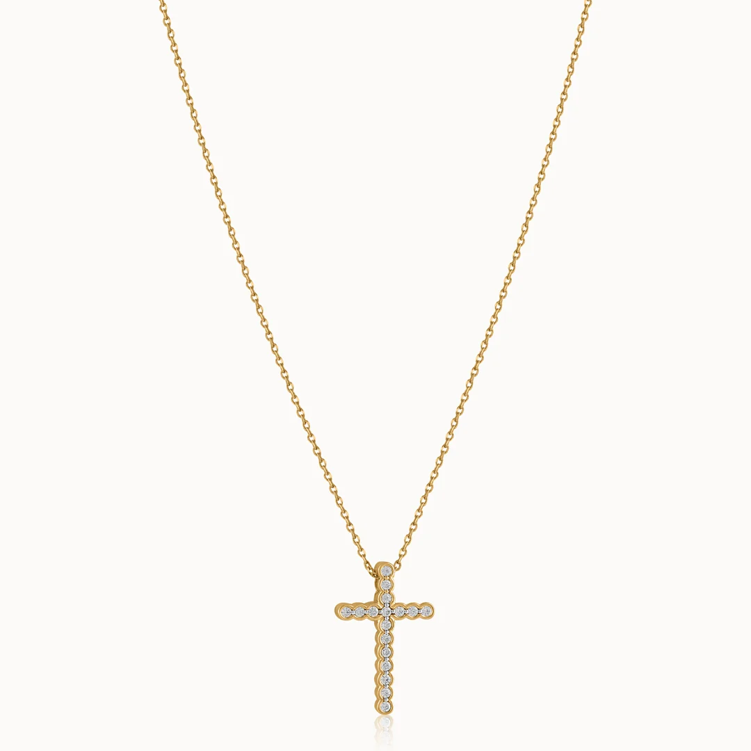 Divine Diamond Cross Necklace - Image 3