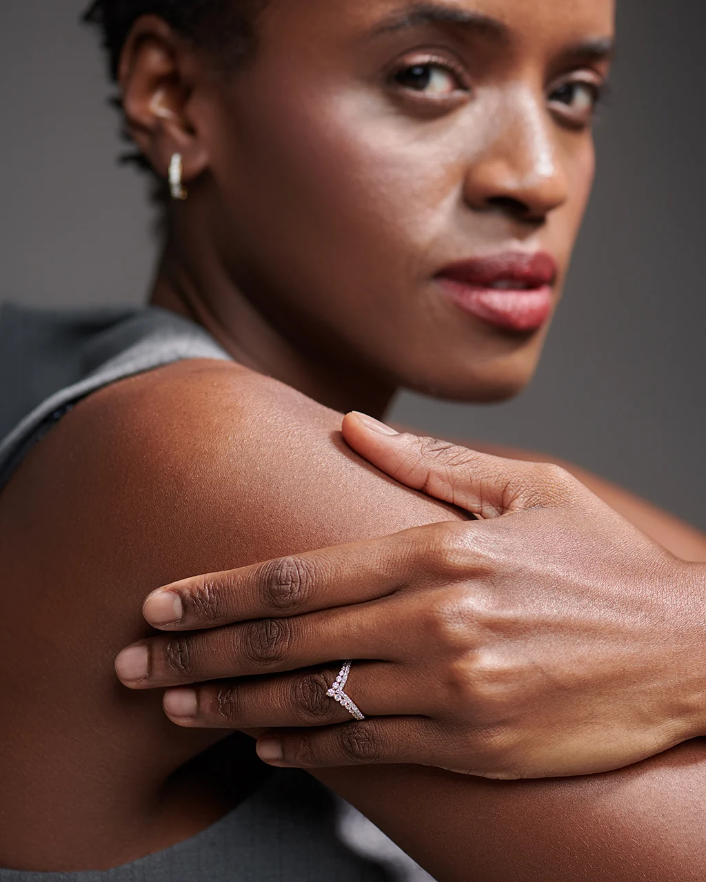 Double Row Chevron Ring - Image 2