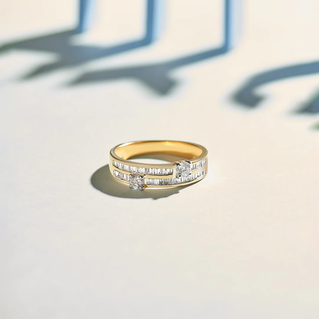 Double Row Diamond Band