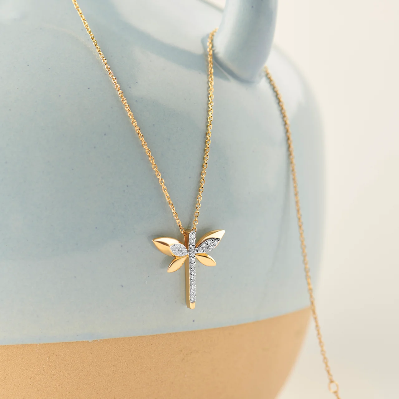 Dragonfly Diamond Necklace