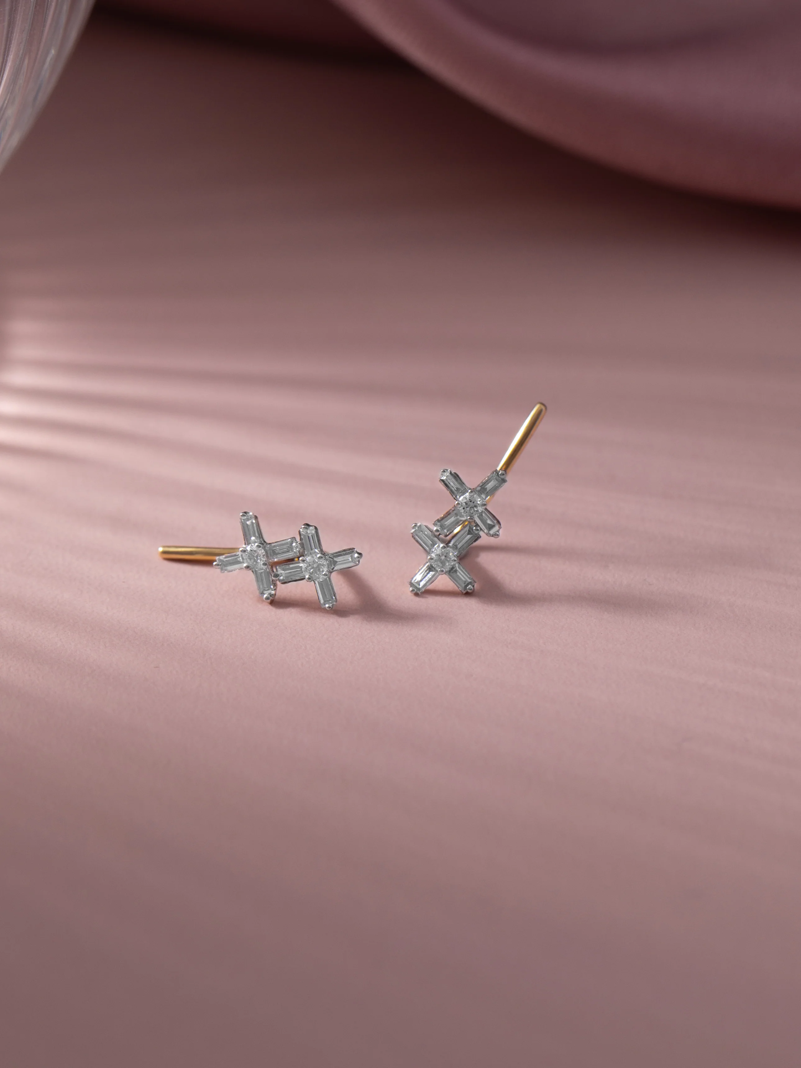 Dual Flower Ear Climbers - Image 4