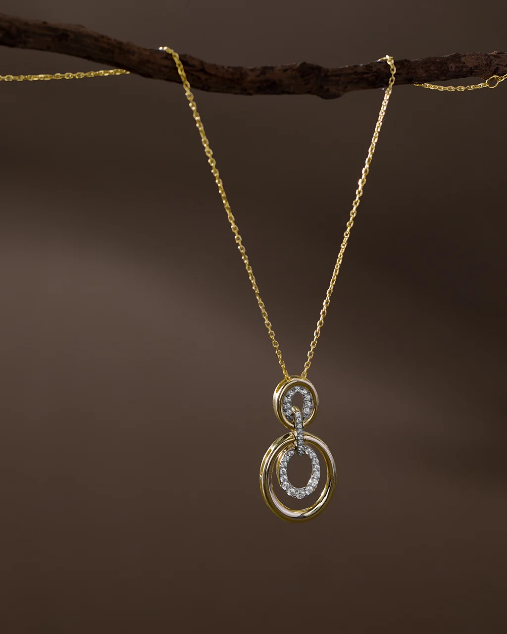 Dual Link Diamond Necklace - Image 4