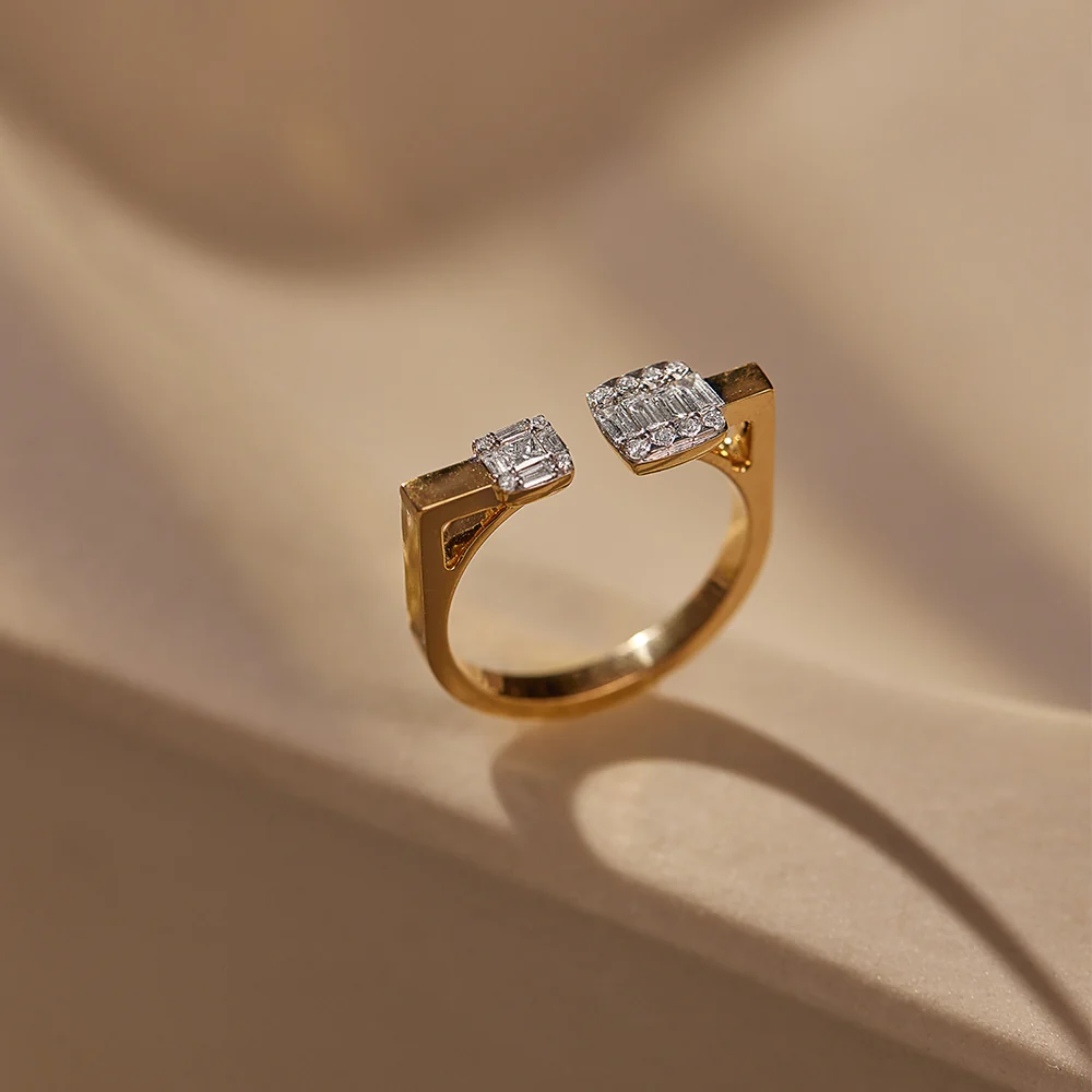 Duo Cluster Open Diamond Band