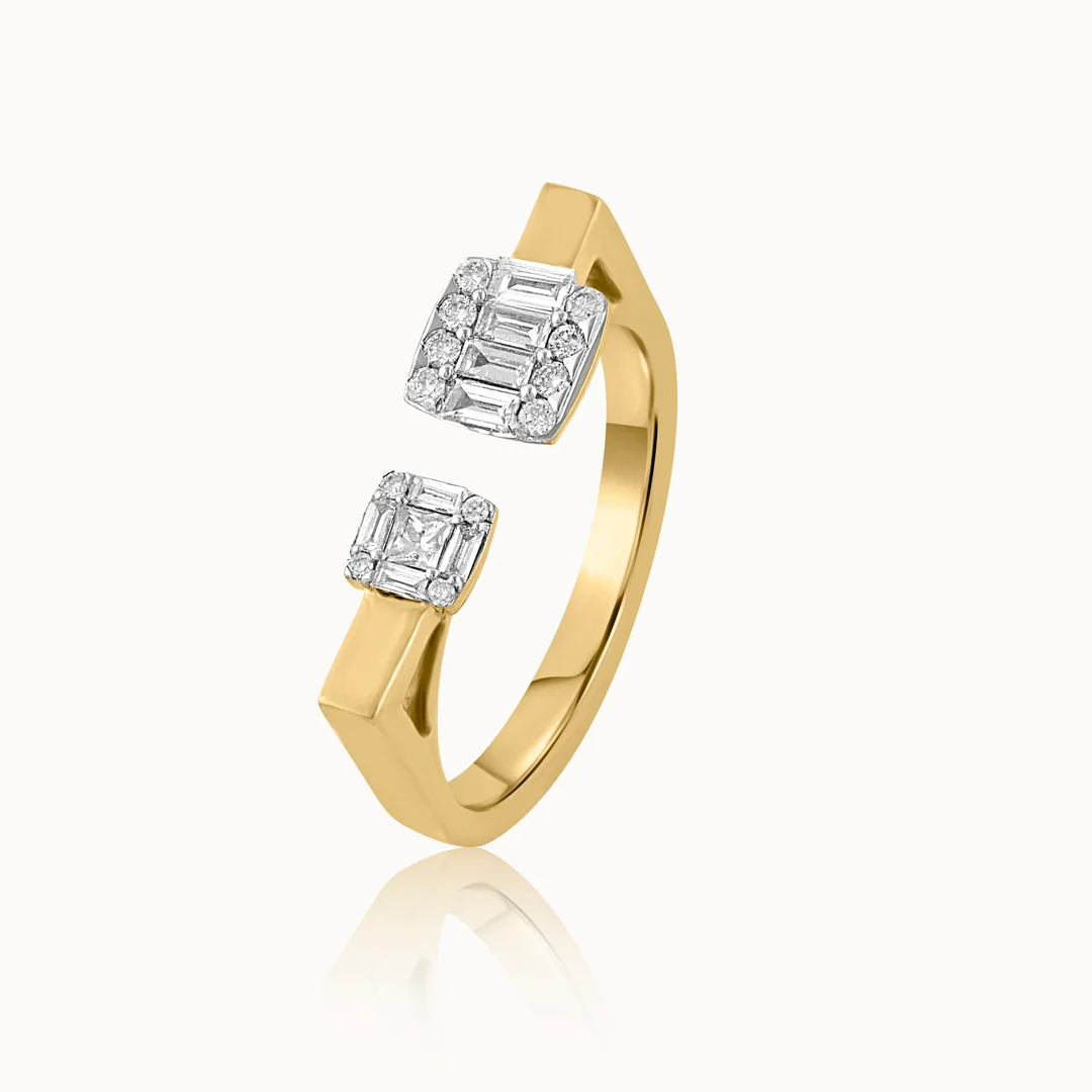 Duo Cluster Open Diamond Band - Image 3