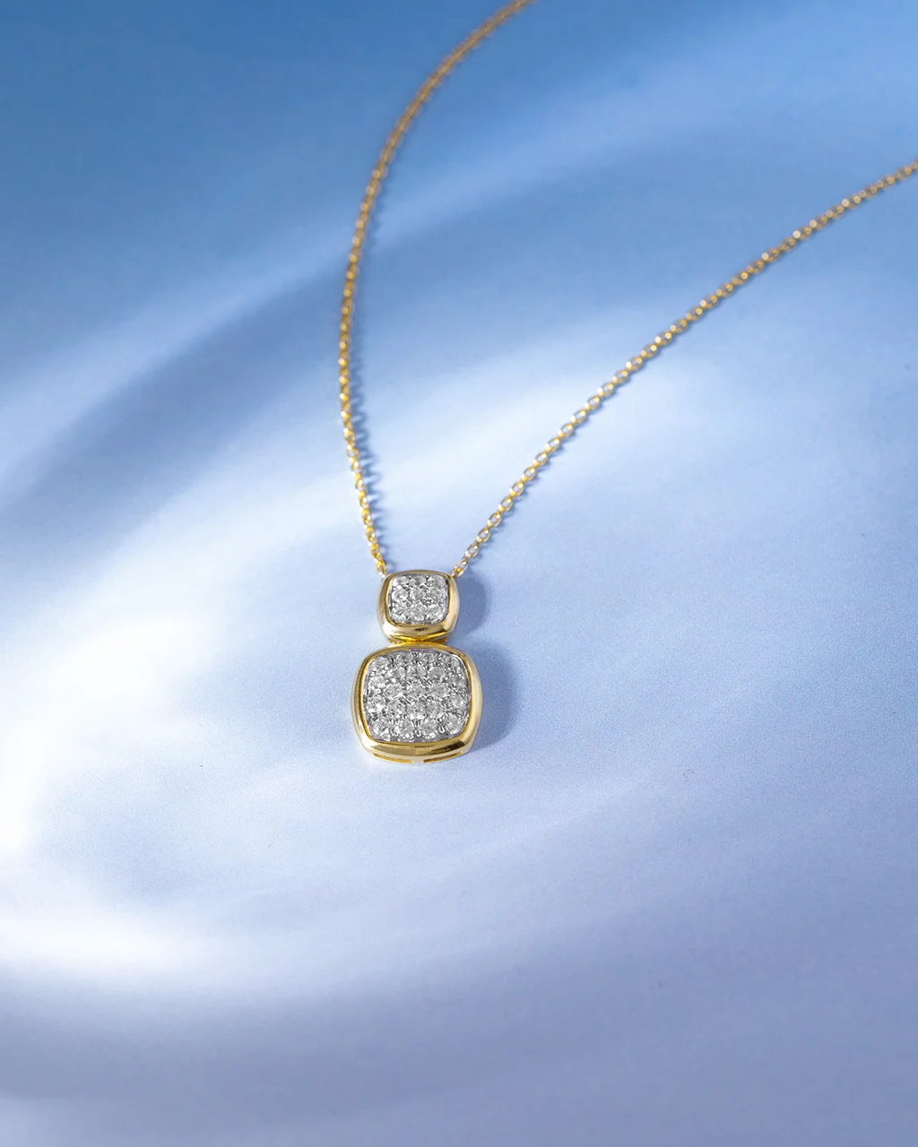 Duo Cushion Diamond Necklace - Image 5