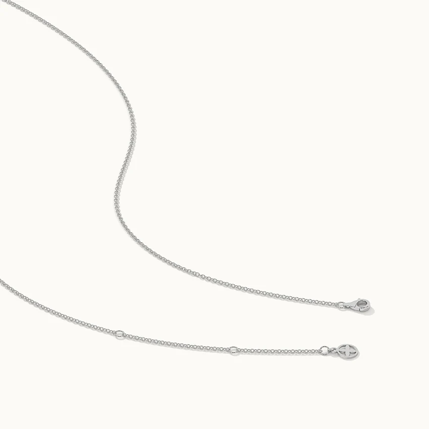 Duo Round Diamond Necklace - Image 7