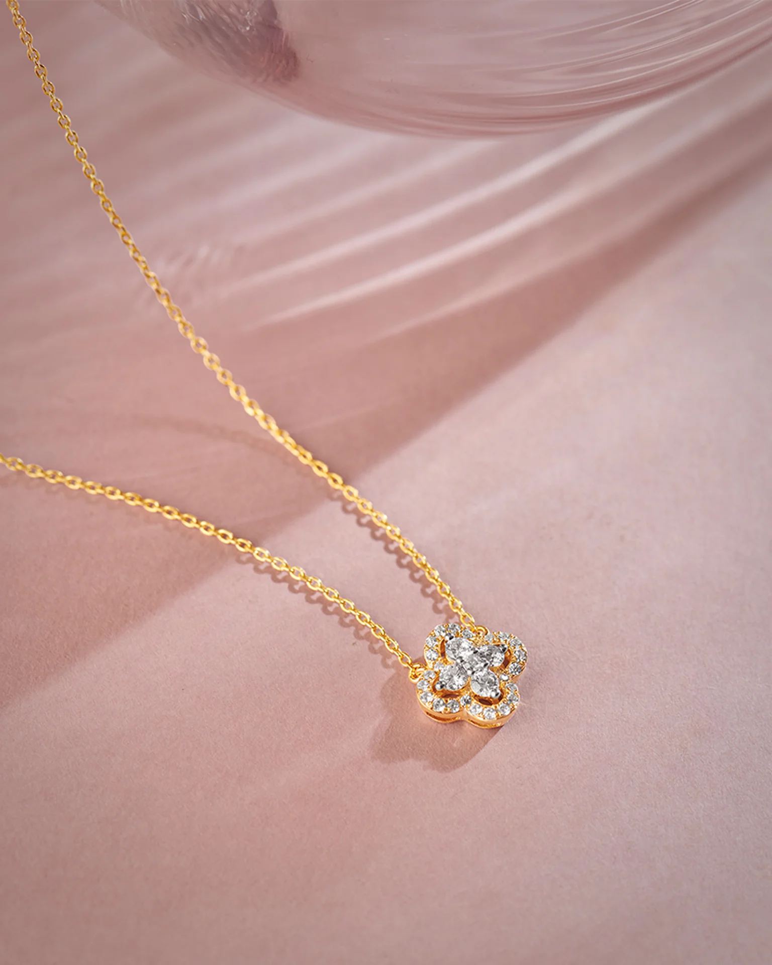 Elegant Clover Diamond Necklace - Image 6