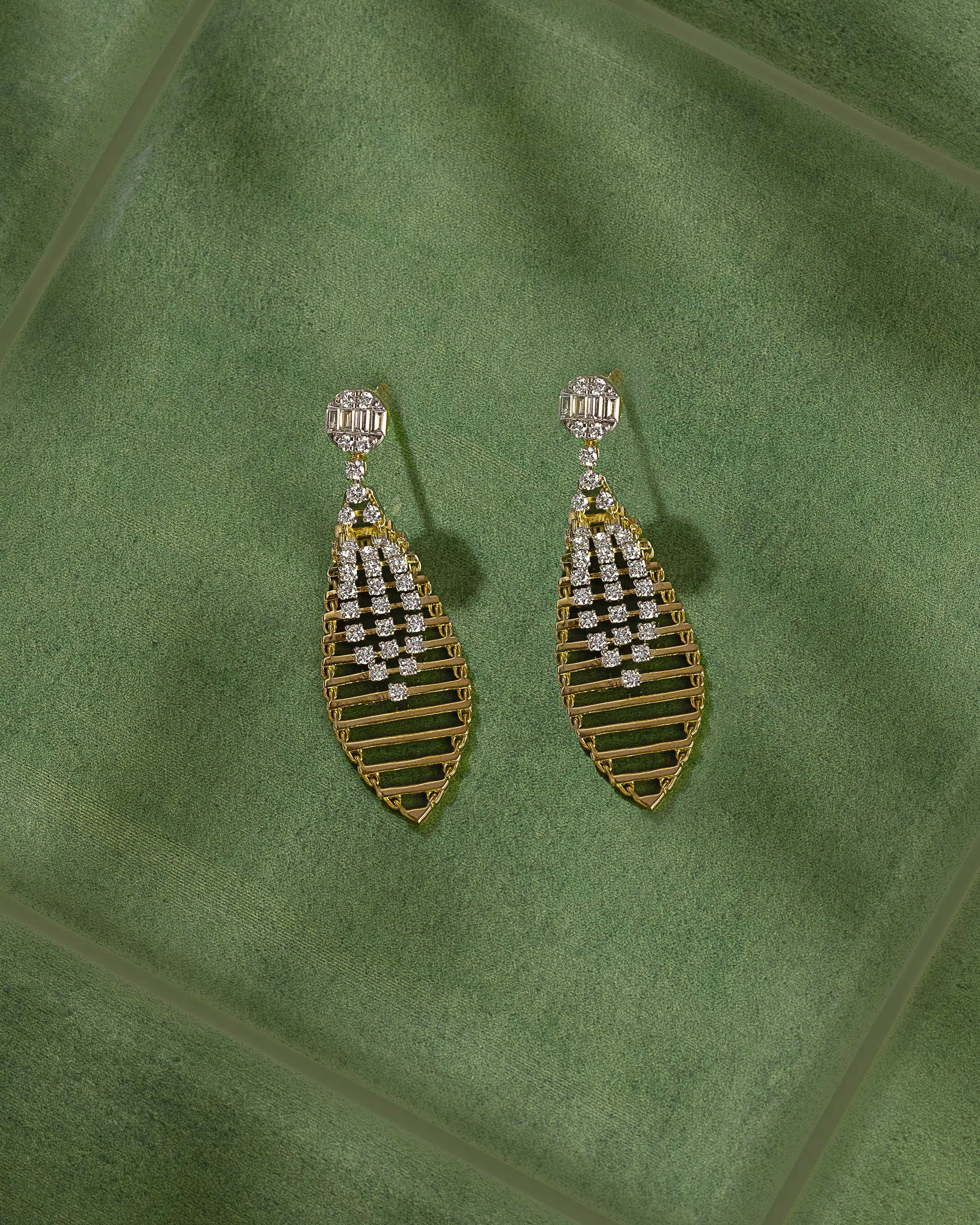 Elegant Dangle Diamond Earrings - Image 5