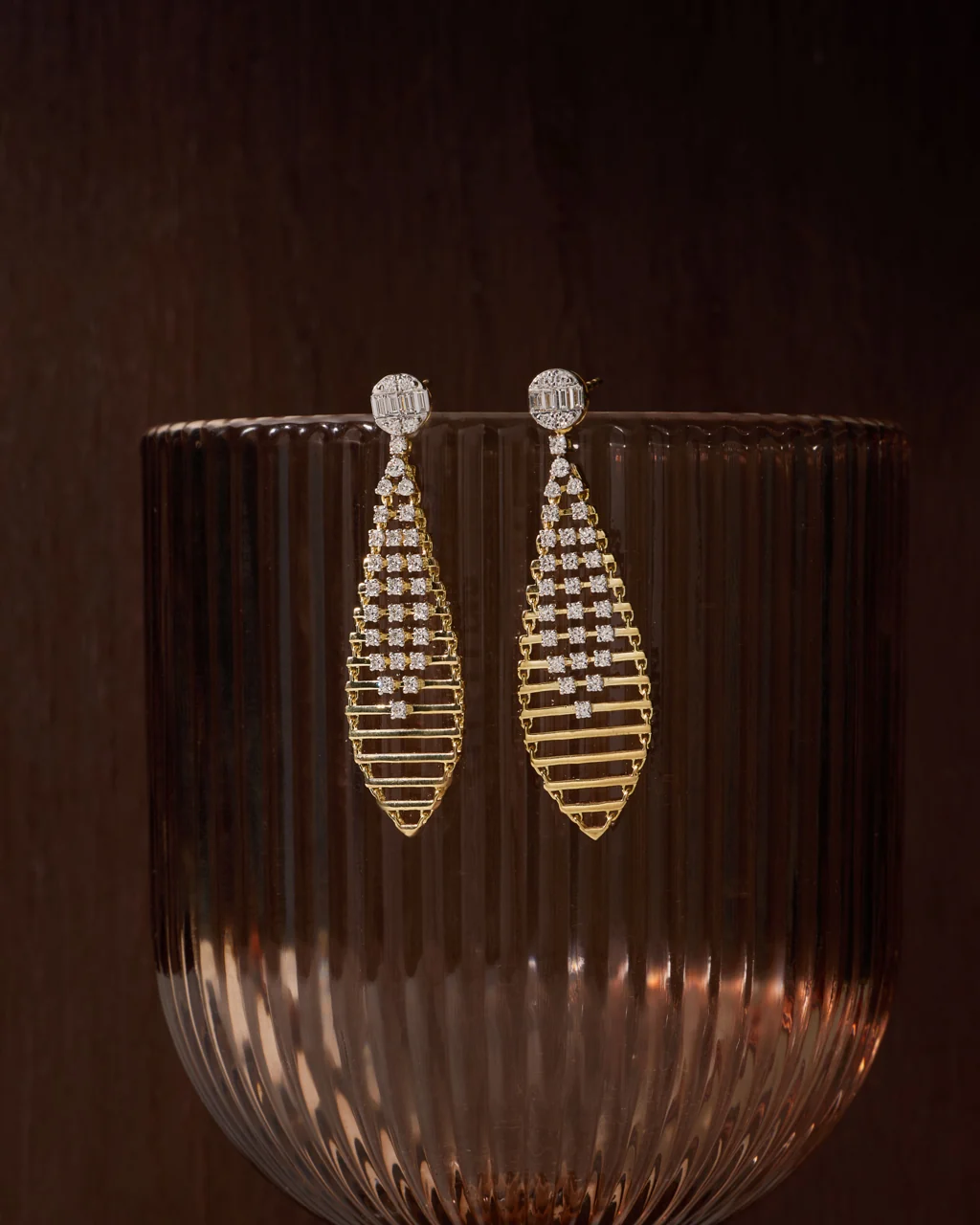 Elegant Dangle Diamond Earrings - Image 6