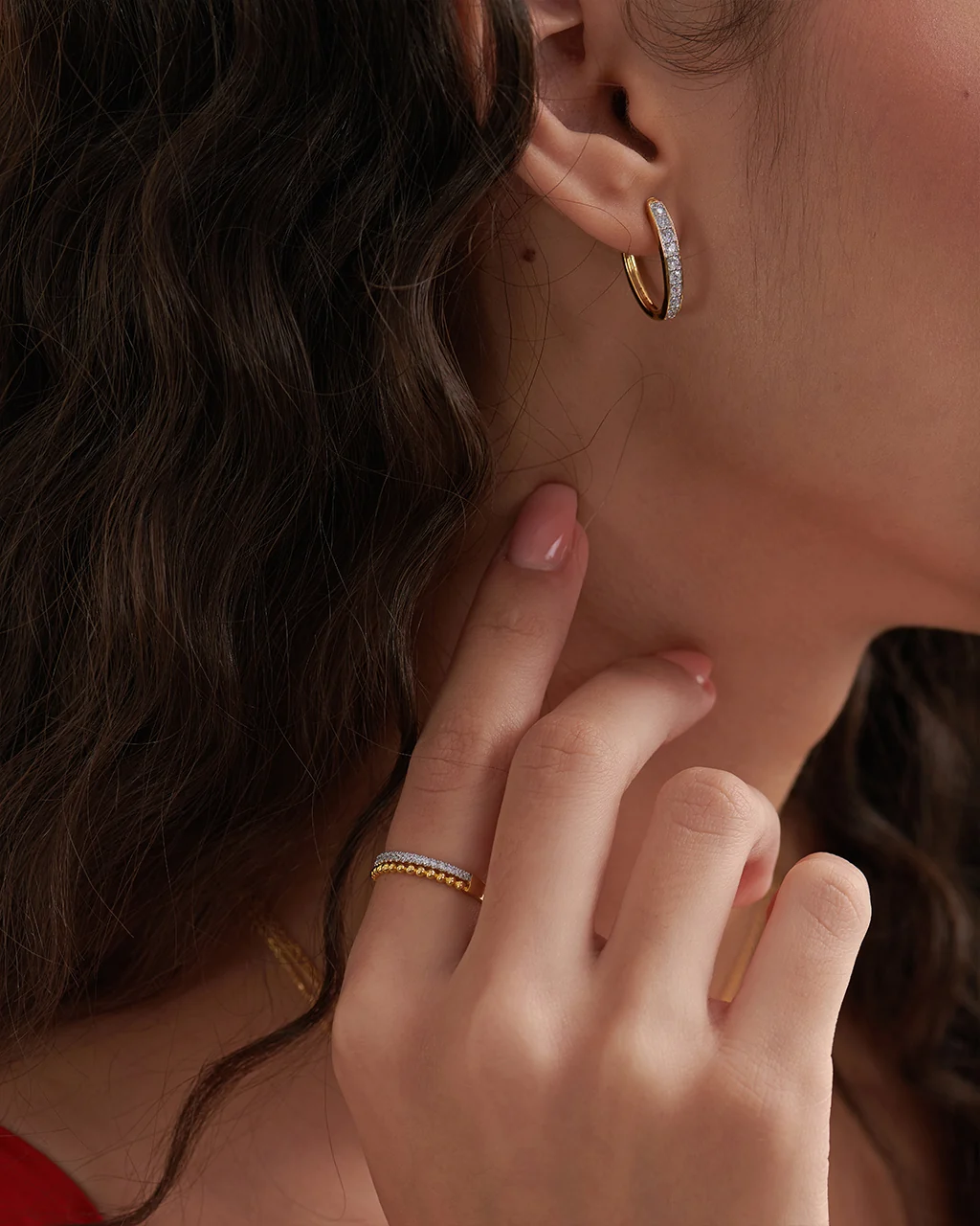 Elegant Diamond Hoops - Image 2