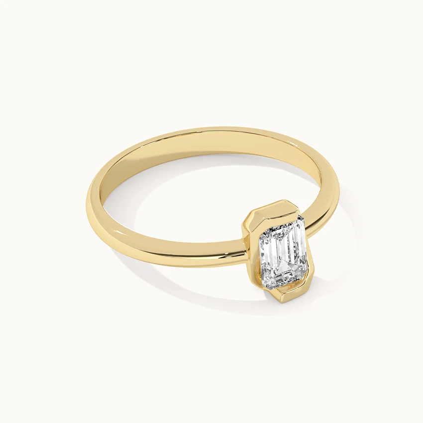 Elegant Emerald Solitaire Ring - Image 6