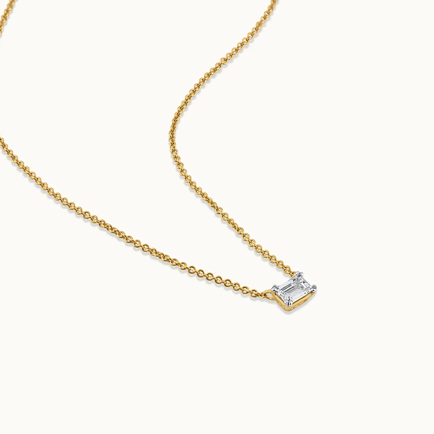 Emerald Solitaire Necklace - Image 3