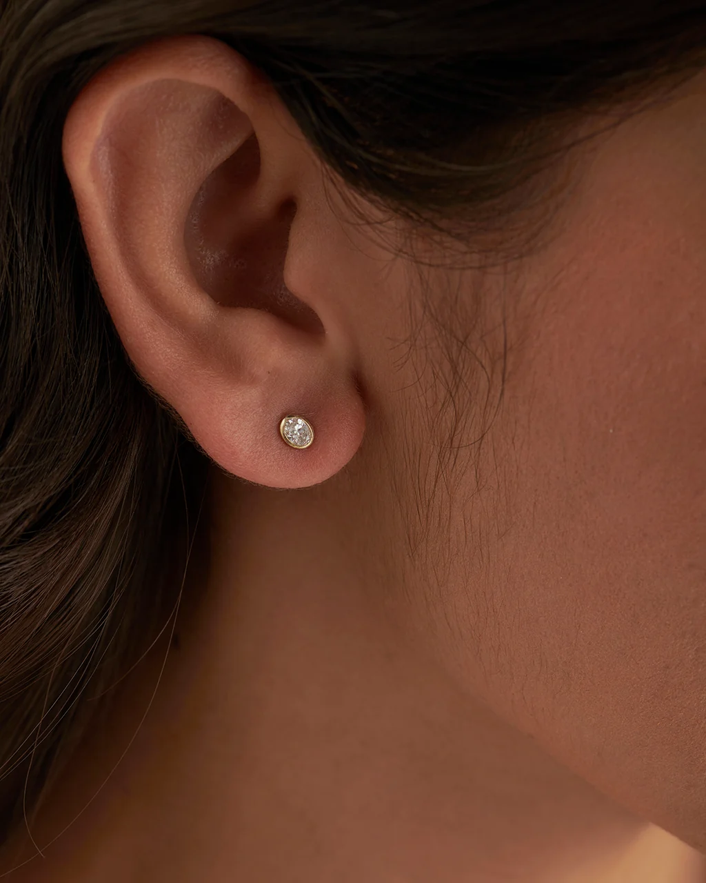 Everyday Oval Diamond Studs - Image 2