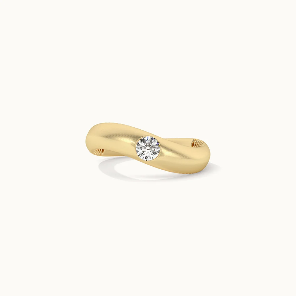 Fine S Solitaire Ring