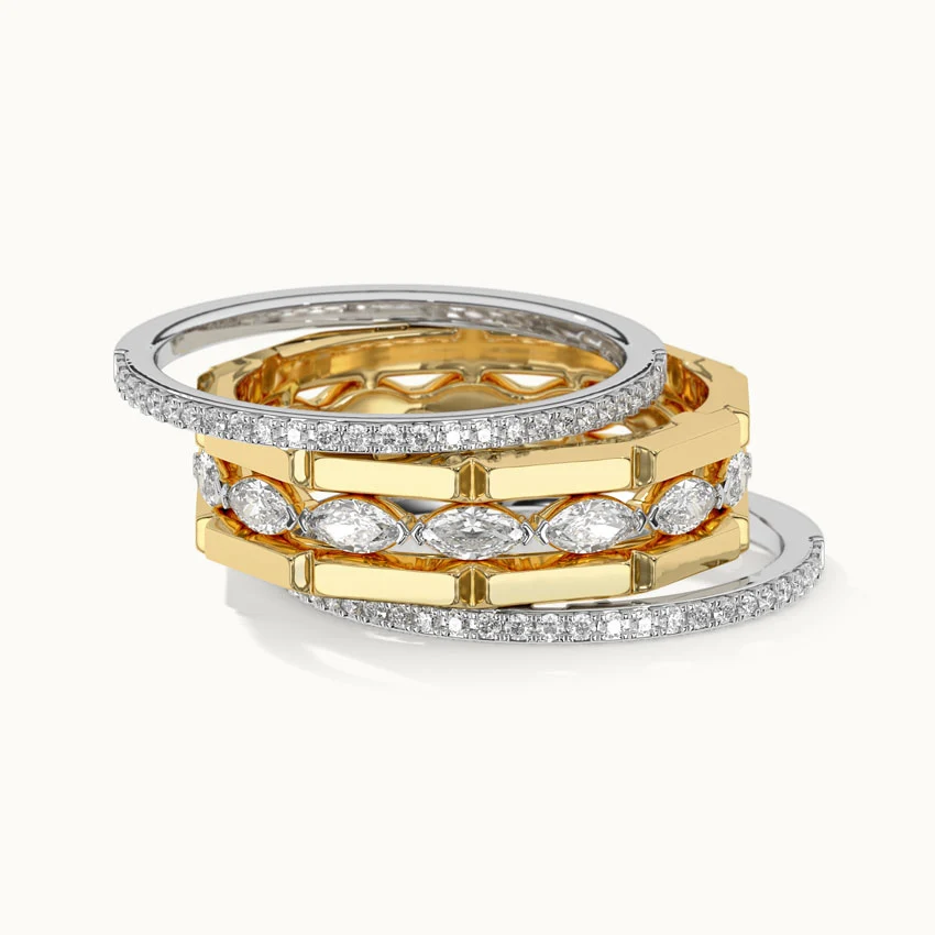 Five Rows Stackable Diamond Band - Image 3