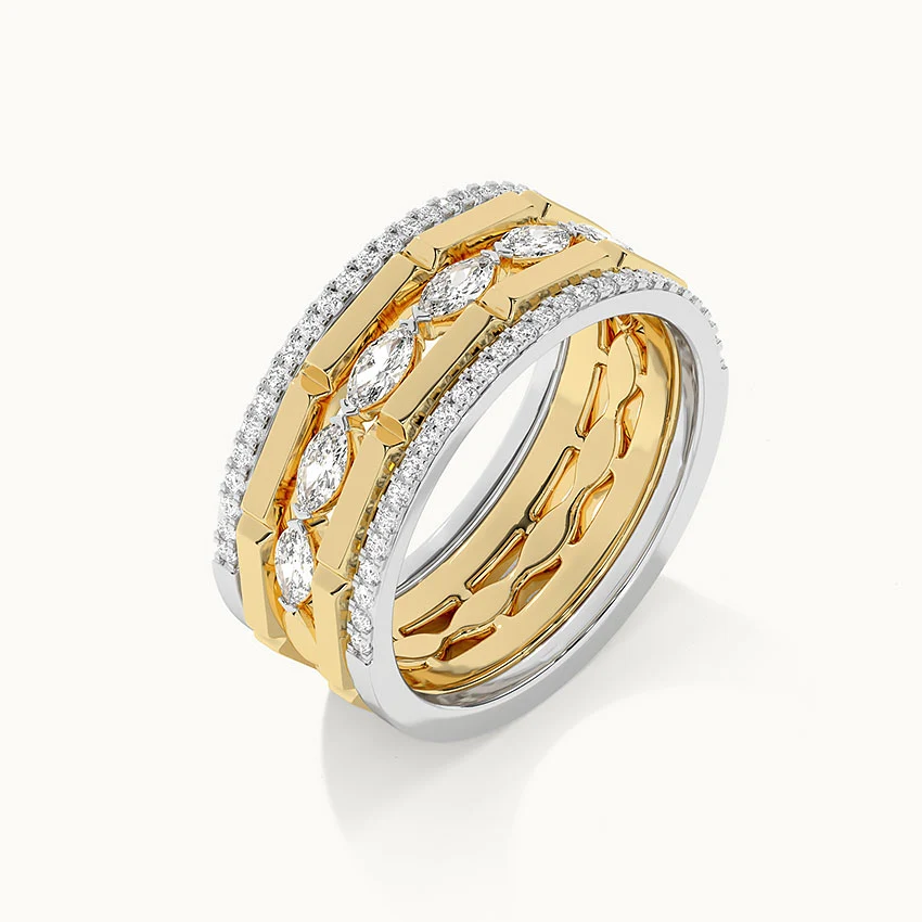 Five Rows Stackable Diamond Band - Image 5