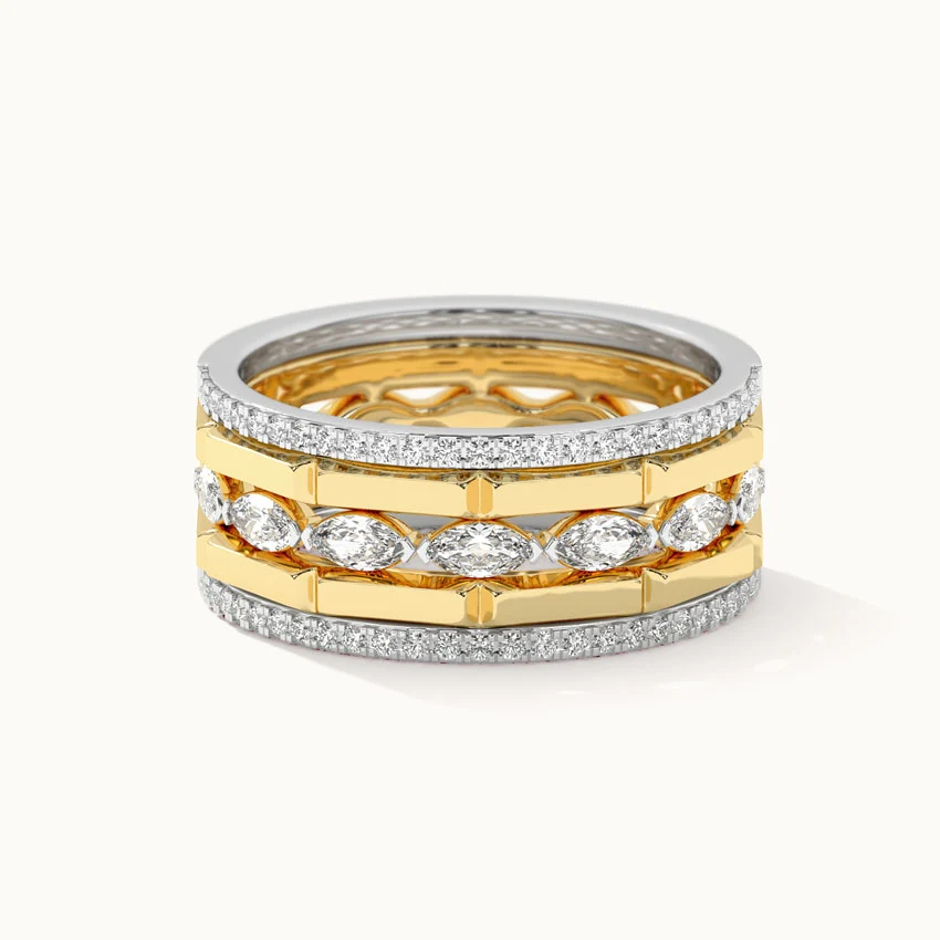 Five Rows Stackable Diamond Band - Image 7