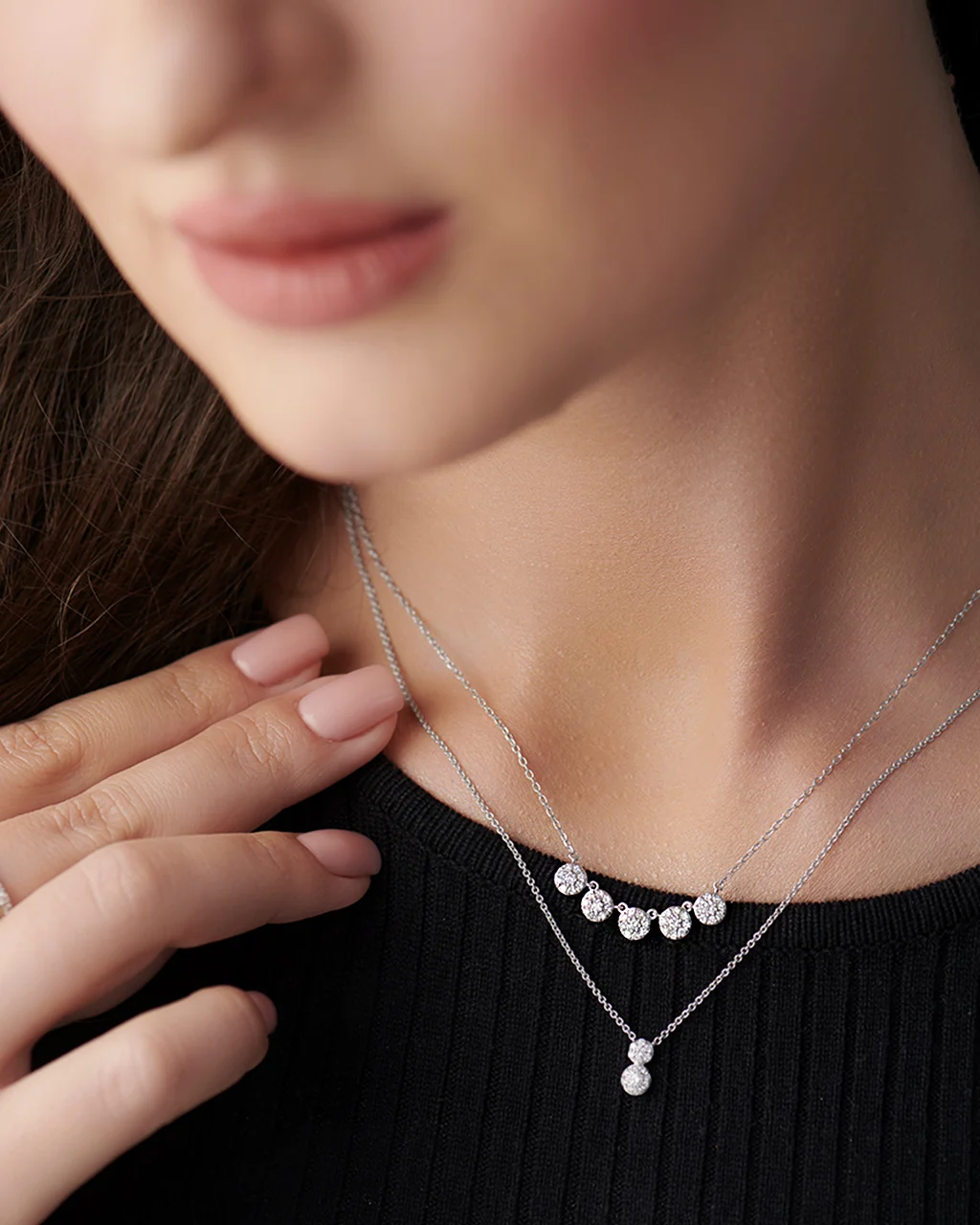 Five Stone Diamond Necklace - Image 2