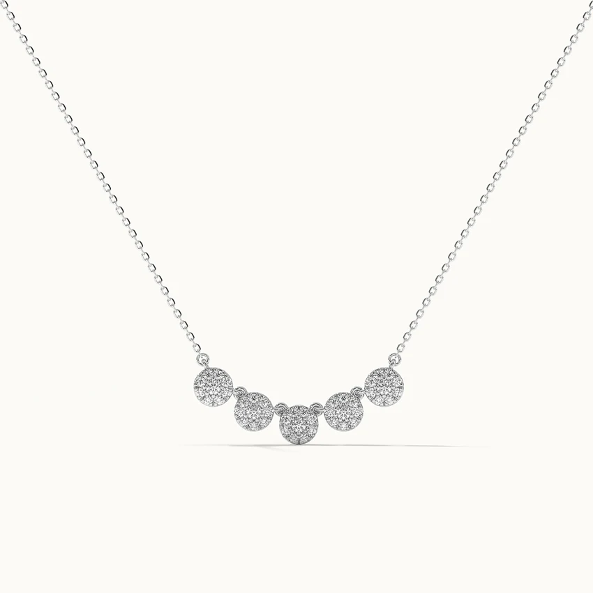 Five Stone Diamond Necklace - Image 3