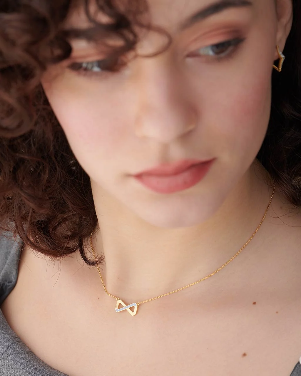 Geometric Infinity Necklace - Image 4