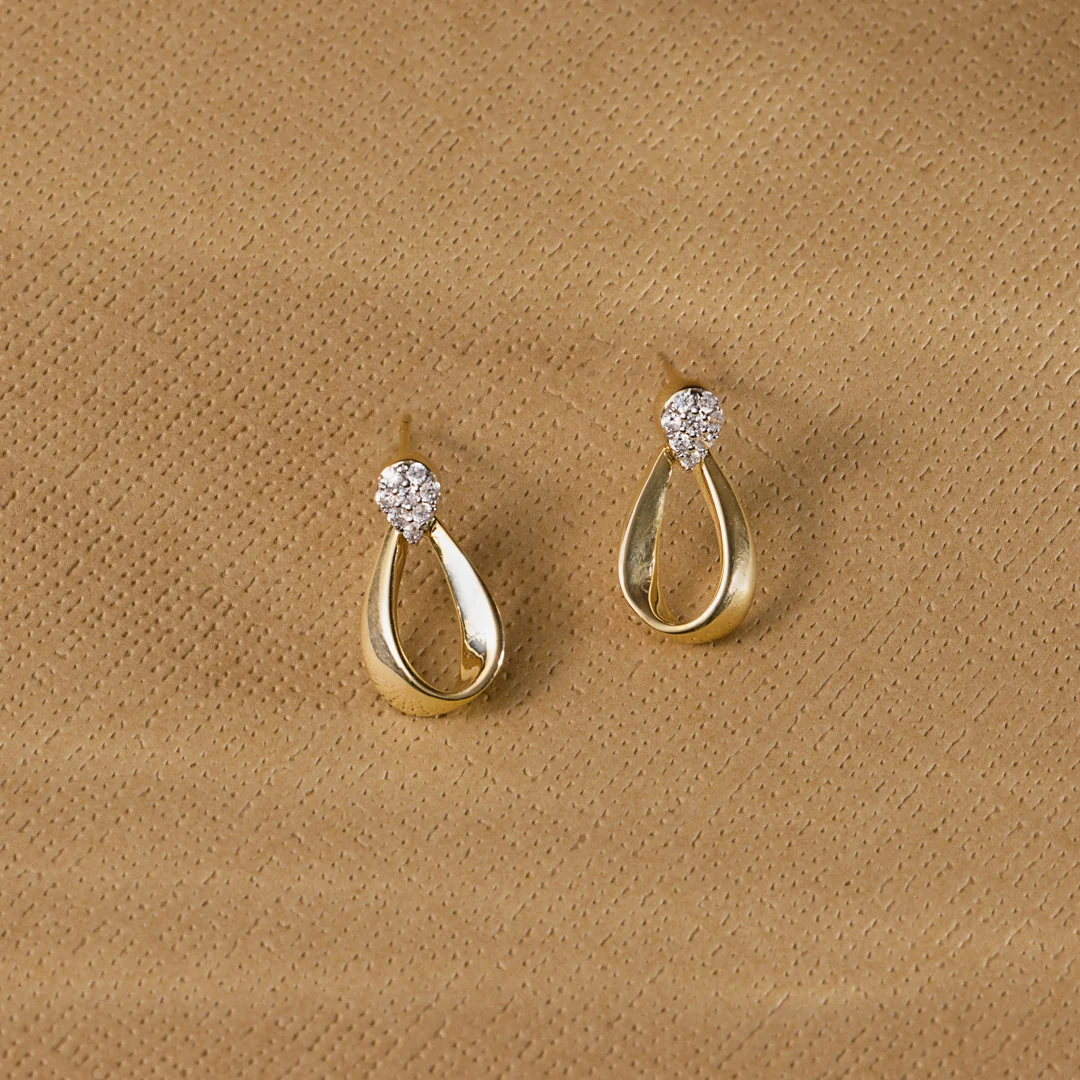 Gilt Diamond Earrings