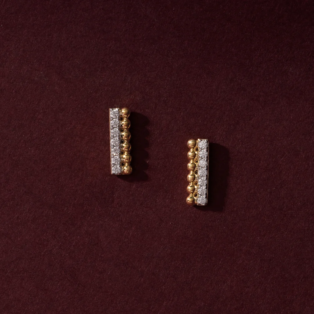 Gleaming Bar Diamond Earrings