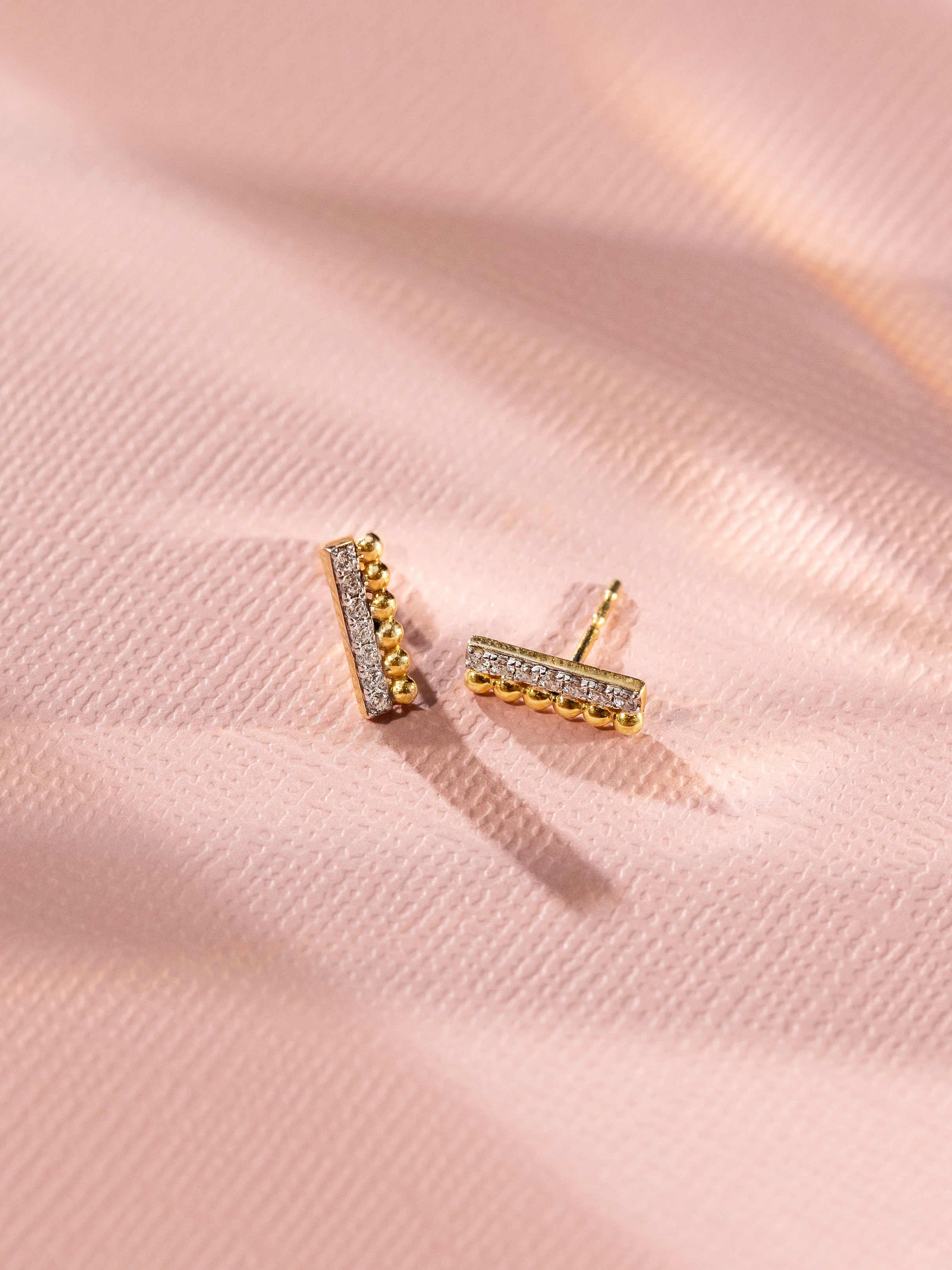 Gleaming Bar Diamond Earrings - Image 5