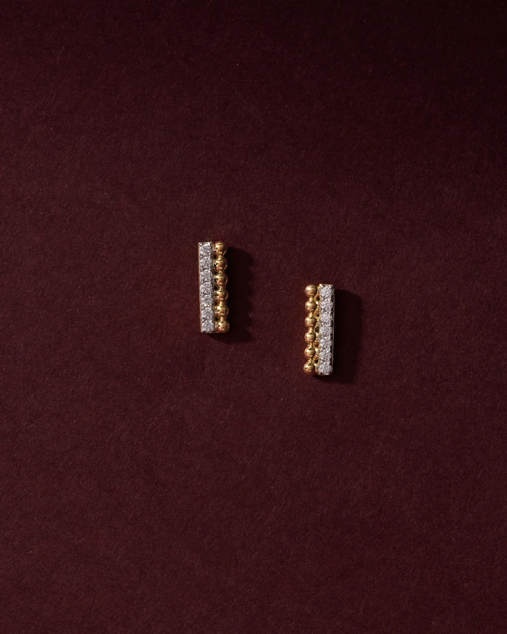 Gleaming Bar Diamond Earrings - Image 6