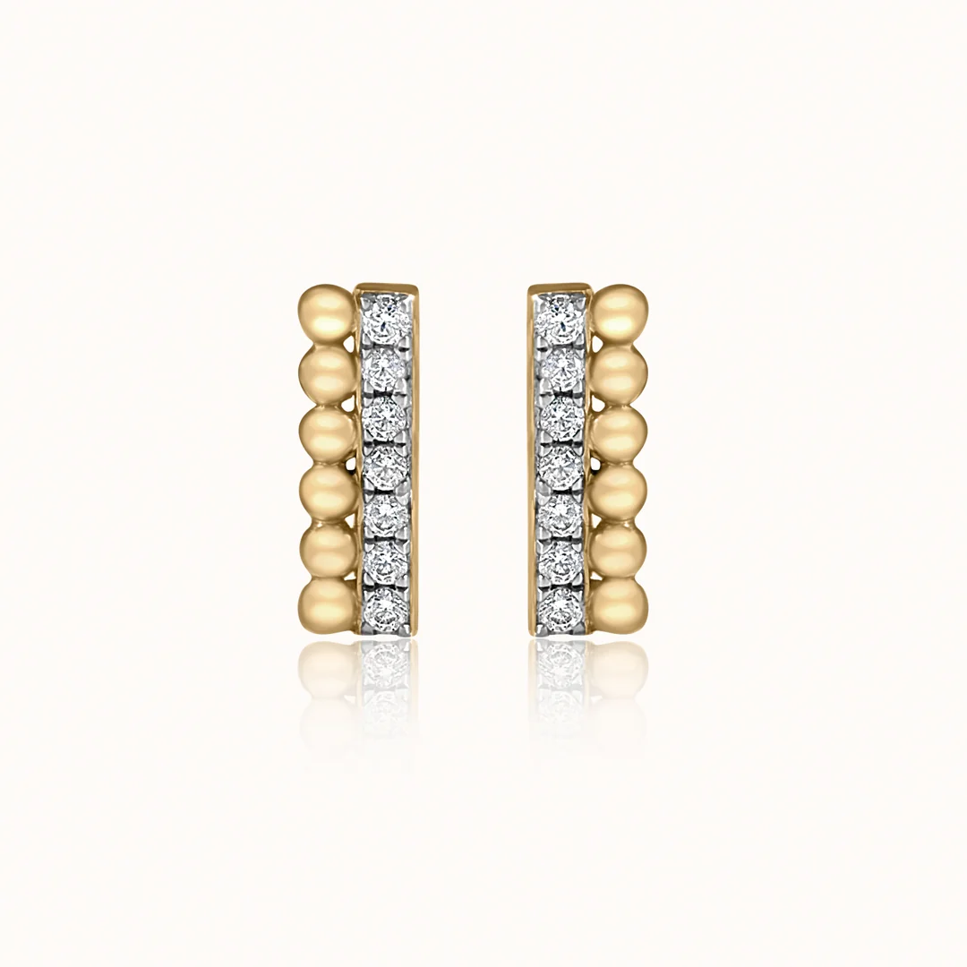 Gleaming Bar Diamond Earrings - Image 7
