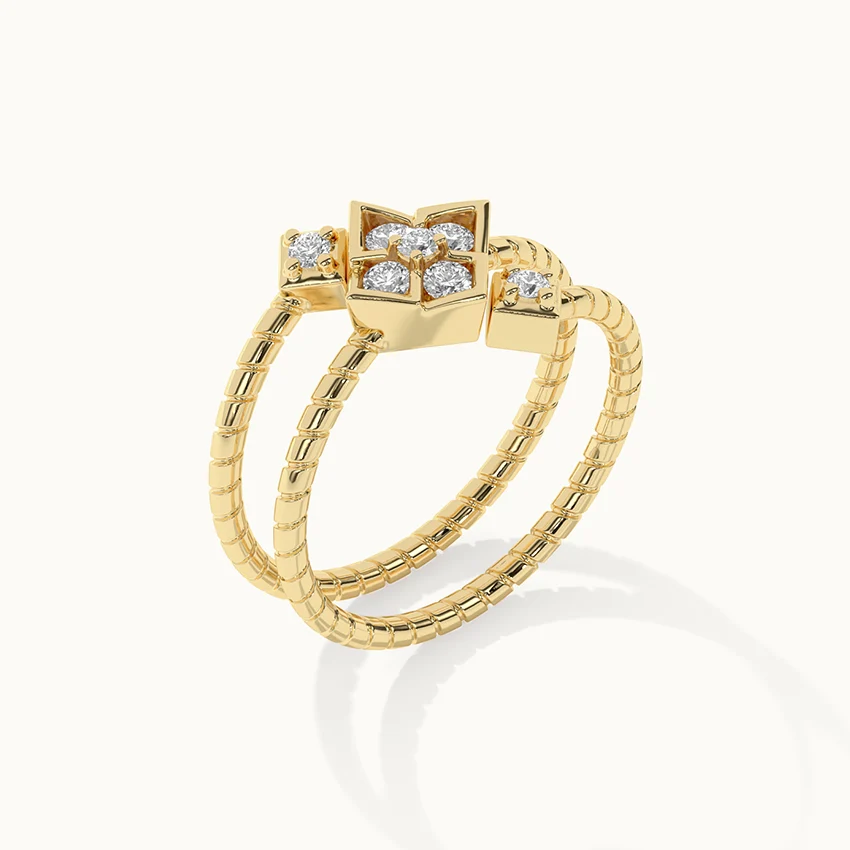 Gleaming Diamond Coil Ring - Image 5