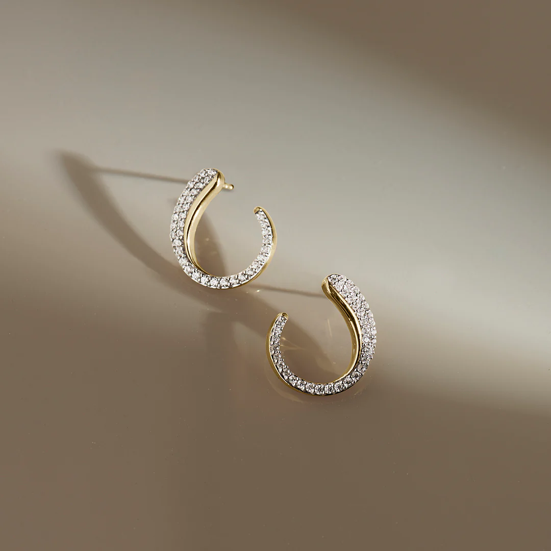 Glide Arc Diamond Studs