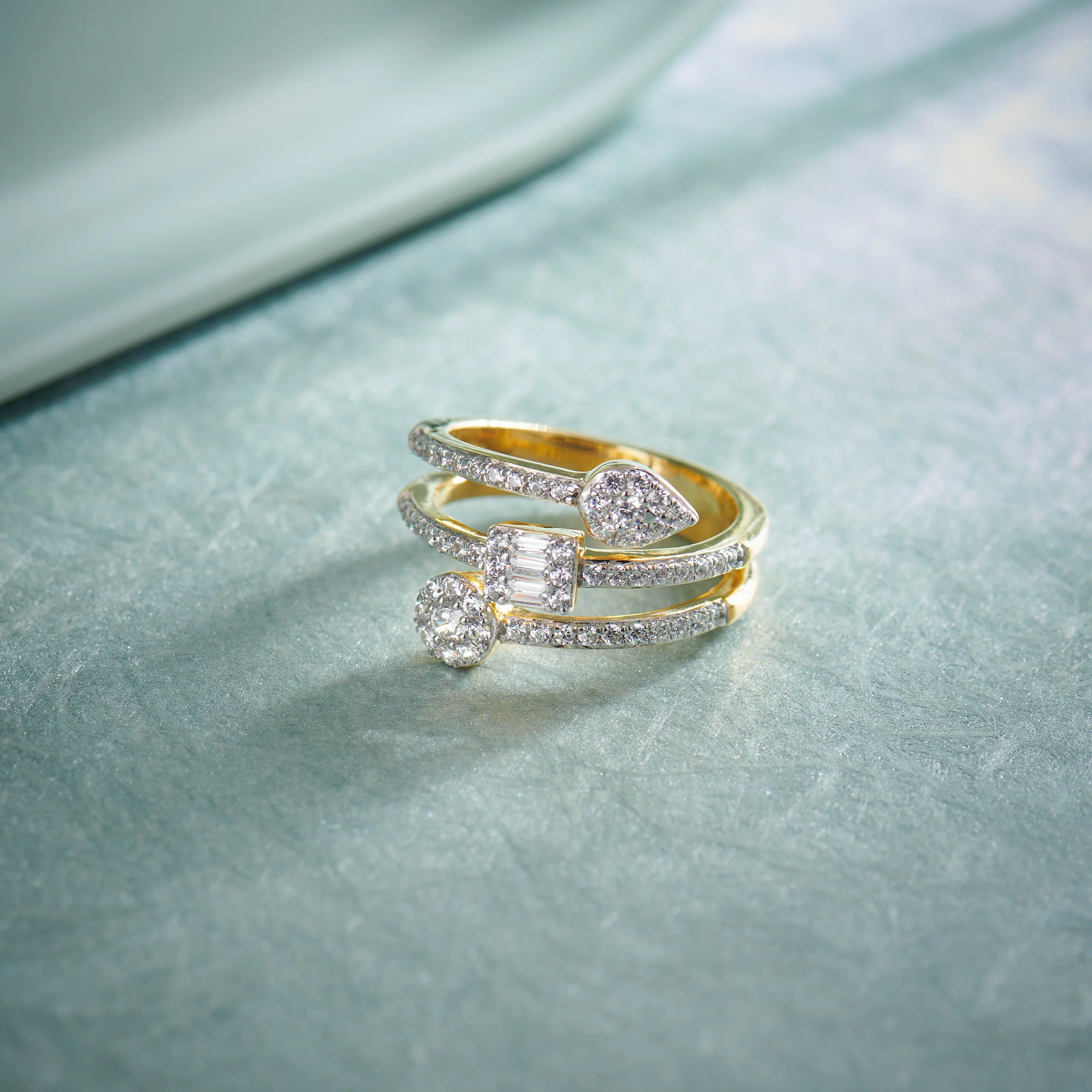 Glint Diamond Coil Ring