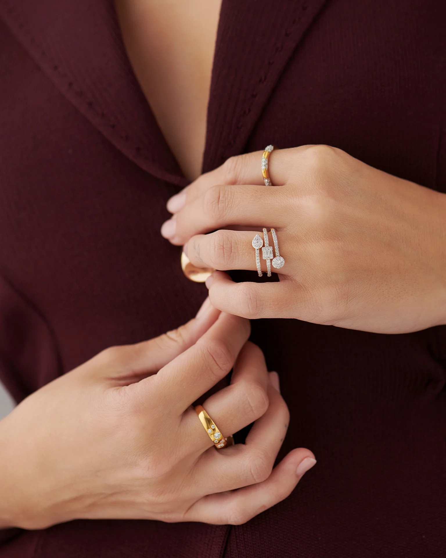 Glint Diamond Coil Ring - Image 2