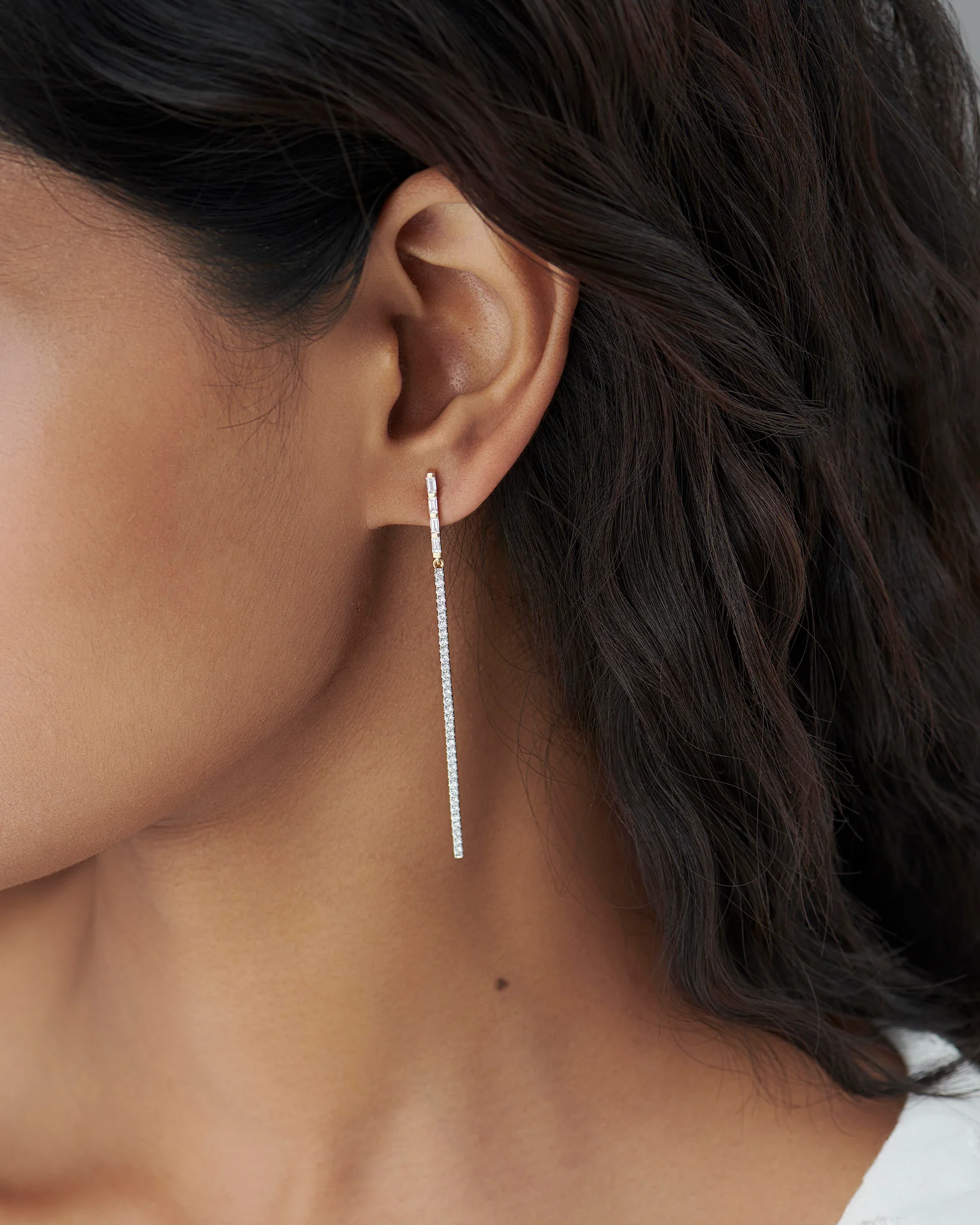 Graceful Diamond Earrings - Image 3