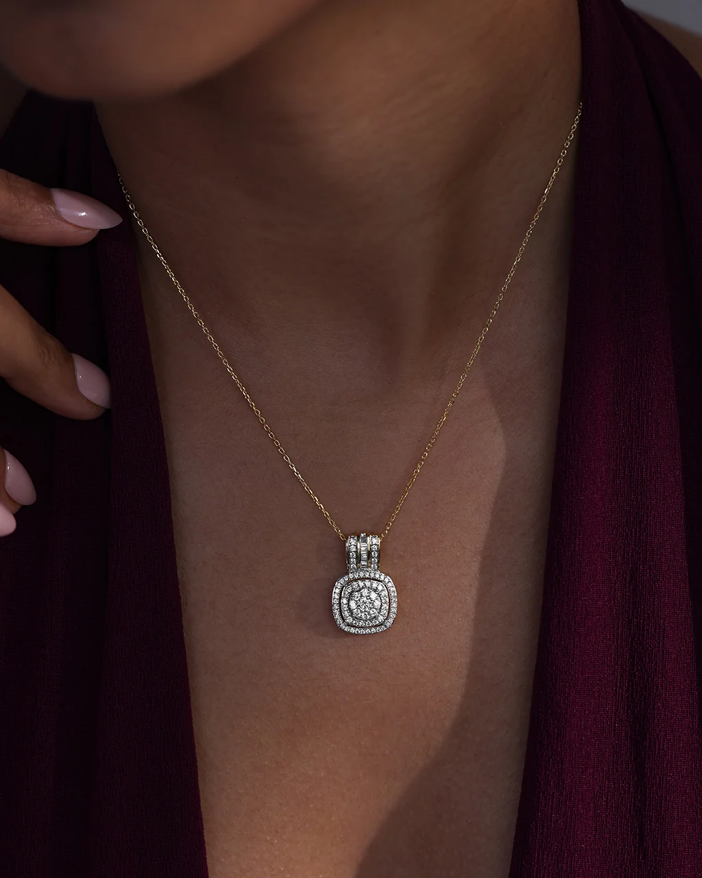 Halo Grace Diamond Necklace - Image 2