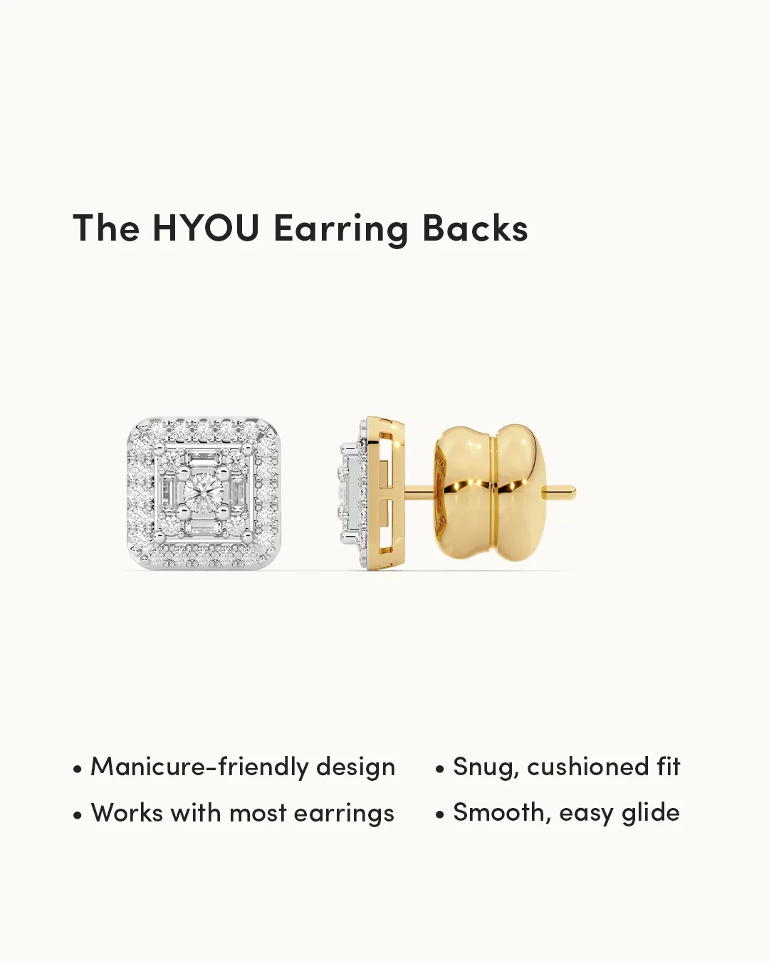 Halo Grid Diamond Earrings - Image 3