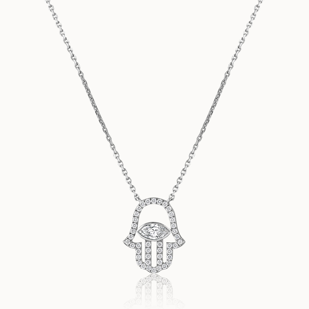 Hamsa Marquise Necklace - Image 3
