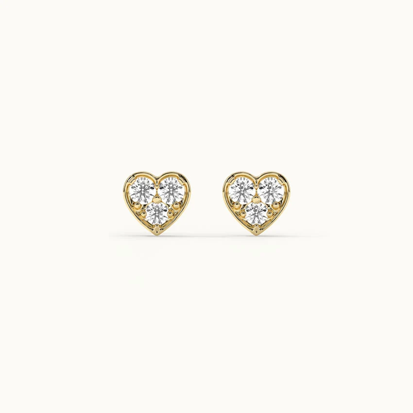 Heart Diamond Earrings - Image 7