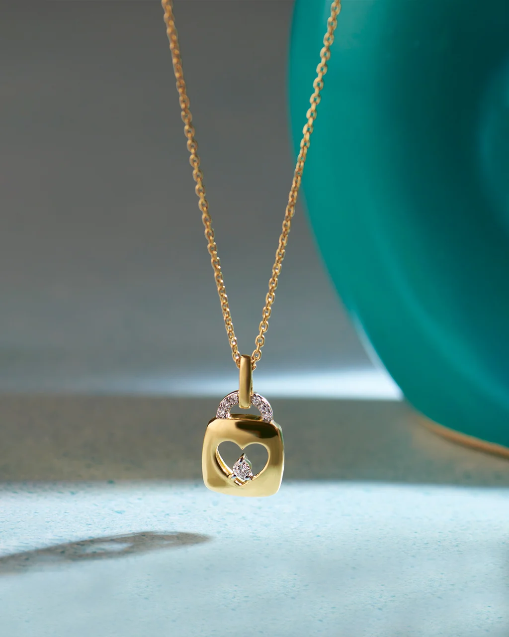 Heart Lock Diamond Necklace - Image 7
