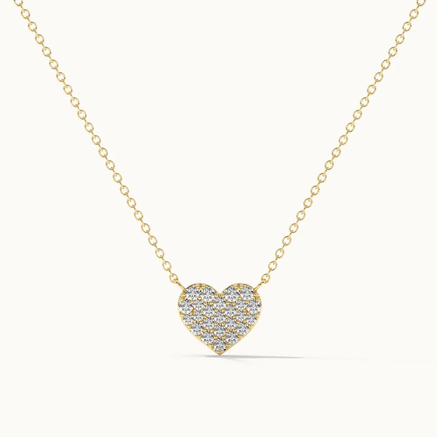 Heart Pave Diamond Necklace - Image 3