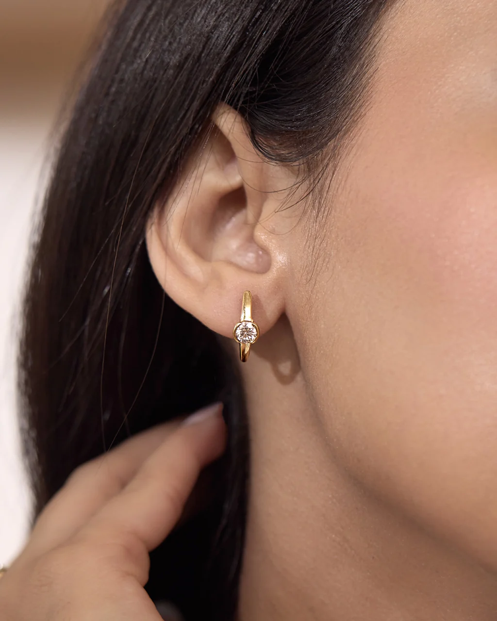 Iconic Diamond Hoop Earrings - Image 2